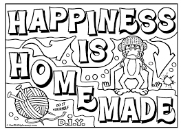 Free Coloring Page D I Y Graffiti Happiness Is Homemade Free Printable Coloring Pages Cool Designs To Draw Coloring Books