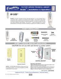 Now, casablanca brand is offering ceiling fan remotes that contain light dimming and speed setting capabilities with advanced features. Casablanca W 500 User Manual Manualzz