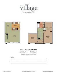Find camden apartments for rent near houston, tx. 1 2 Bedroom Apartments In Houston The Village At Bunker Hill Floor Plans