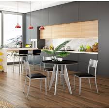 Las mesadas para cocina tradicionalmente eran de mármol o de granito, pero con el avance de la tecnología y la moda se comenzó a utilizar diferentes tipos de materiales para la construcción de las mesadas que hoy existen en el mercado para ser comercializadas. Conjunto Mesa De Cocina Diseno Y Sillas De Cocina Modelo Nomentano