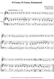 Super Easy O Come O Come Emmanuel Piano Violin Rs Sheet Music Piano Sheet Music Violin