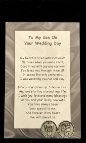 My Our Son On Your Wedding Day Poem Pocket Token Gift Set Etsy Wedding Poems Wedding Day Quotes Wedding Blessing