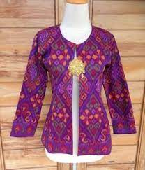 Inilah model baju kerja endek wanita khas bali. Tenun Ikat Endek Bali