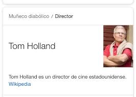 Tom holland (director de cine). Mangel On Twitter No Sabia Que Tom Holland Fue El Director De La Pelicula Chucky El Muneco Diabolico Si Aun No Habia Nacido Twitter