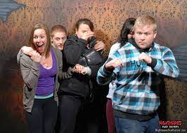 dude is scared and trying to fight back nightmares fear factory niagara falls scariest and best haunted house attraction w draw the squad poses horror house