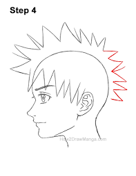 Draw along with the artist and. How To Draw A Manga Boy With Spiky Hair Side View Step By Step Pictures How 2 Draw Manga
