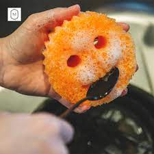 お湯でスポンジ 水でタワシになる スマイルくん お湯 ステンレス鍋 お掃除