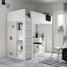 Free shipping on orders over $35. Smastad Letto A Soppalco Bianco Grigio Con Scrivania Con 4 Cassetti Ikea It