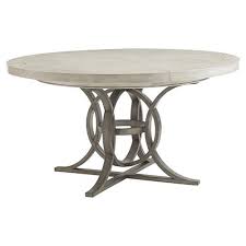 I love the ease of it and i just love how it turned out. Lexington Calerton Modern Grey Metal Round Whitewash Wood Extendable Dining Table 58 80 51 D 60 D Kathy Kuo Home