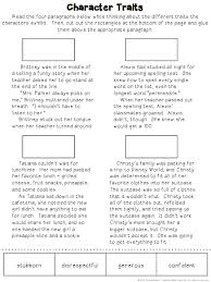 Activities To Build Character Trait Vocabulary Includes Reading Passages And Graphic Or Teaching Character Traits Character Trait Passages Teaching Character