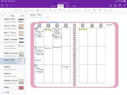 Onenote Planner Plan With Me Week 7 Of 2019 The Awesome Planner One Note Microsoft How To Plan Onenote Template