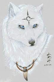 The Rainbow Warriors Wolf With Blue Eyes Anime Wolf Wolf Artwork