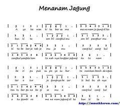 Menanamjagung Kidssong Indonesian Lagu Lirik Lagu Not Musik