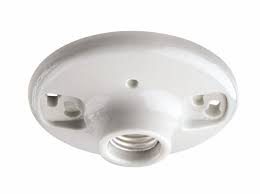 1 49 Leviton 9875 Porcelain Outlet Box Mount Incandescent Ceiling Lampholder Keyless White Amazon Com Leviton Lamp Socket Porcelain Lamp