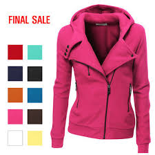 Final Sale Doublju Womens Fleece Zip Up High Neck Jacket