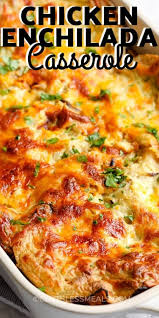 This Simple Enchilada Casserole Recipe Has Chicken Corn Tortillas Green Enchilada Sauce Black Be In 2020 Easy Casserole Recipes Mexican Food Recipes Chicken Recipes