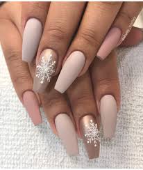 Snowflakes and winter jumper themes look great throughout the chilly season. 70 Pretty Festive And Winter Nail Art Designs Page 23 Fab Wedding Dress Nail Art Designs Hair Colors Cakes