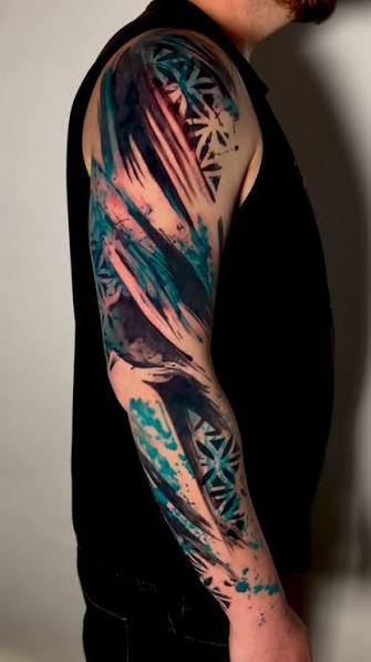 Watercolor Tattoo Men