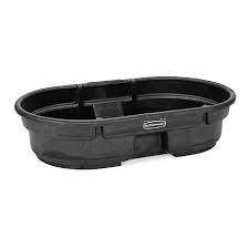 When this 50 gallon trash can needs to be cleaned, simply take a hose and soapy water to its interior and exterior. Rubbermaid Structural Foam Stock Tanks 50 Gal Capacity 4243 00 Gray At Tractor Supply Co