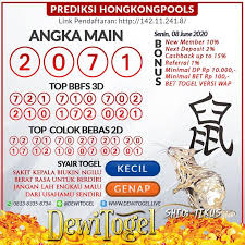 Prediksi Togel Wap Hongkong Senin 08 Juni 2020