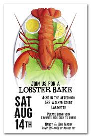 A feast for a special dinner or valentine's day. Red Lobster Seafood Dinner Party Invitations