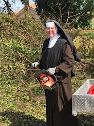 For anyone complaining about the mean nun's at St. Michael's with rulers &  pointers, meet Sister Mary Chainsaw. It could have been worse.