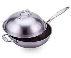 Stainless Steel Wok No Fume No Coating Physical Non Stick Pan Induction Cooker Universal Pot 32cm Non Stick Pan Wok Pan