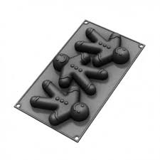Moule 3 Petits Bonhommes Pain D Epices En Silicone Moule A Patisserie