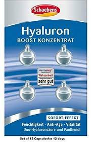 Highly effective emergency help for thirsty skin! Amazon Com Schaebens Hyaluron Boost Concentrate Pack Of 3 X 4 Capsules For 12 Applications Beauty