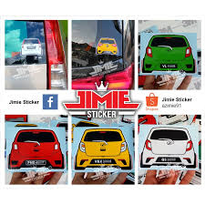 Pada zaman sekarang ini segala sesuatunya sudah serba online. Buy Sticker Kereta Perodua Axia Sticker Belakang 1pcs Custom Warna Dan No Plat Seetracker Malaysia