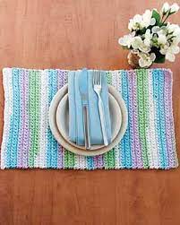 This is an easy and cute pattern which was intended for a doily, but you can successfully use it as a place mats as well. 16 Knitted Placemats Ideas Placemats Knitting Projects Knitting Patterns