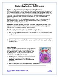 The specialized cells of a multicellular organism are analogous to players on a basketball team who possess different skills. Student Exploration Cell Structure Fill Online Printable Fillable Blank Pdffiller