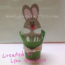 Punch Art Bunny Case From Mary Fish New Use For Mini Coffee Cups Stampin Up Easter 3d Project Mini Coff Easter Paper Crafts Paper Cup Crafts Easter Crafts