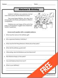 2nd Grade Reading Comprehension Activities Reading Comprehension Worksheets Free Reading Comprehension Worksheets Reading Comprehension