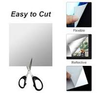 Fantasyon 10 Pieces Flexible Mirror Sheets, Self Adhesive Decorative  Plastic Mirror Tiles Non-Glass Mirror Stickers for School Educational and  Home ...