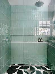 6 Glass Tile Bathrooms That Really Shine Glass Tile Bathroom Shower Wall Tile Green Subway Tile