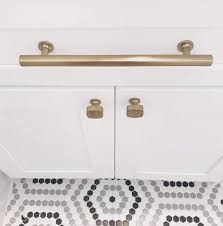 Door handles for kitchen cabinets & bathroom vanities at wholesale prices available at summit cabinets in corona, ca. Urban Modern Satin Brass Square Cabinet Knob Forge Hardware Studio