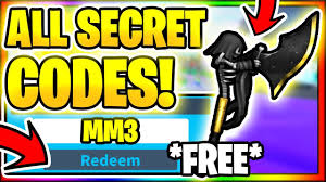 Redeem this code and get a purple knife as a reward; Murder Mystery 3 Codes Roblox Mm3 March 2021 Mejoress