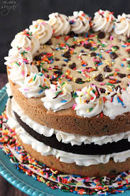 Birthday Cookie Cake Ideas Chocolate Chip Cookie Layer Cake The Ultimate Cookie Cake Recipe Recipe Cookie Cake Recipe Ultimate Chocolate Chip Cookie Chocolate Chip Cookies