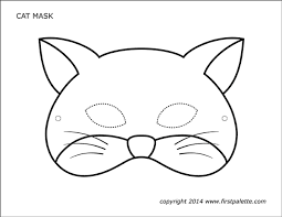 There are so many cute cats done in a cartoon style which really appeals to children as there are large blocks of white to allow the coloring in to be easy. Cat Masks Free Printable Templates Coloring Pages Firstpalette Com
