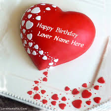 Happy Birthday Cake Heart Shape With Name Write Your Name On Red Heart Lovers Birthday Cake Picture Birthday Cake Pictures Birthday Cake Write Name Birthday Cake Writing
