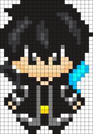 Kirito Sword Art Online Perler Bead Pattern Bead Anime Pixel Art Grid Clipart Large Size Png Image Pikpng No special skills are required pixelate image using this tool.