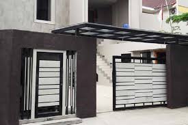 1.2 pagar rumah batu alam konsep minimalis. 10 Inspirasi Desain Pagar Rumah Minimalis Ini Eye Catching Banget Okezone Lifestyle