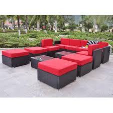This model is filled with polystyrene beads, and you can choose the fabric for every taste and color. Mcombo 6082 12pc 12 Pieces Patio Furniture Sets With Glass Coffee Table All Weather Outdoor Sectional Sofa With Two Ottomans 6082 12pc