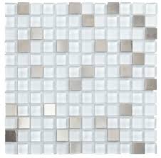 Stainless steel kitchen shelves b&q diy plumbing repair. Grey Glass Stainless Steel Mosaic Tile L 300mm W 300mm Departments Diy At B Q Grey Glass Metal Mosaic Tiles Mosaic Tiles