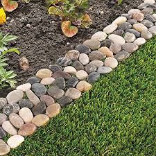 Rustic garden edging @ insteading.com. Coopers Of Stortford Decorative Garden Lawn Edging Flower Bed Border Pack Of 8 Pebble Stone Strips Buy Online In United Arab Emirates At Desertcart Ae Productid 47893883