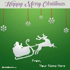 The best time for sending christmas cards is the first full week of december, especially if you're sending paper christmas cards through traditional mail. Christmas Wishes Image With Name Greeting Card Create Online Free Merry Christmas Photos Christmas Wishes Christmas Greeting Cards