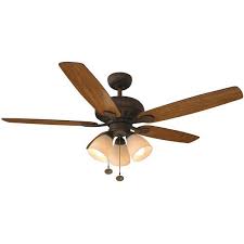 Some of the best quality ceiling fan light shades come from only the finest material. Hampton Bay Rockport 52 In Led Oil Rubbed Bronze Ceiling Fan With Light Kit 51751 The Home Depot