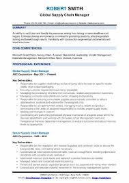 Supply Chain Manager Resume Samples Qwikresume