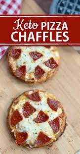 A pizza chaffle is a low carb pizza flavored waffle that is primarily made up cheese, egg, pizza sauce and pepperoni. Keto Pizza Chaffles Instrupix